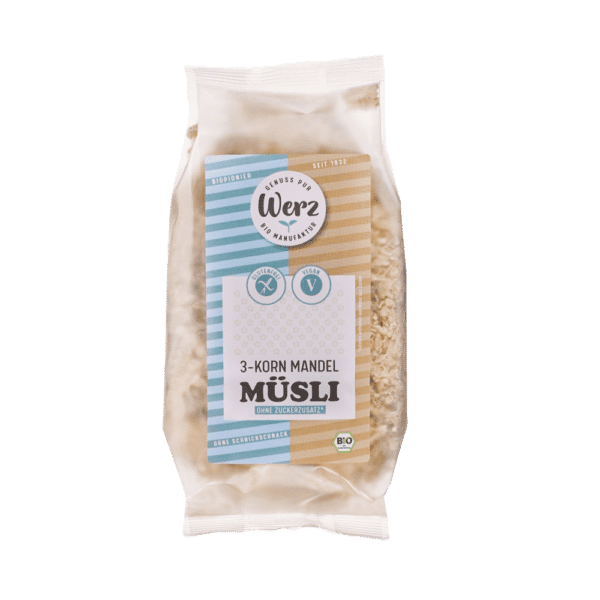 3-Korn Mandel Müsli, Vollkorn, 400 g - Einzelpackung